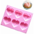 thumbnail image 1 of Heart Shaped Silicone Mold, 6 Types Of Heart Shapes, For Chocolate, 1 of 4