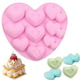 thumbnail image 1 of Heart Shaped Silicone Molds, Valentine's Day Hearts Shape Candy Molds, 9 Cavity Heart Shaped Muffin Pan Chocolate Molds, Non-Stick Baking Mold for Making Jelly, Candy, lce Cubes and DIY Crafts, 1 of 5