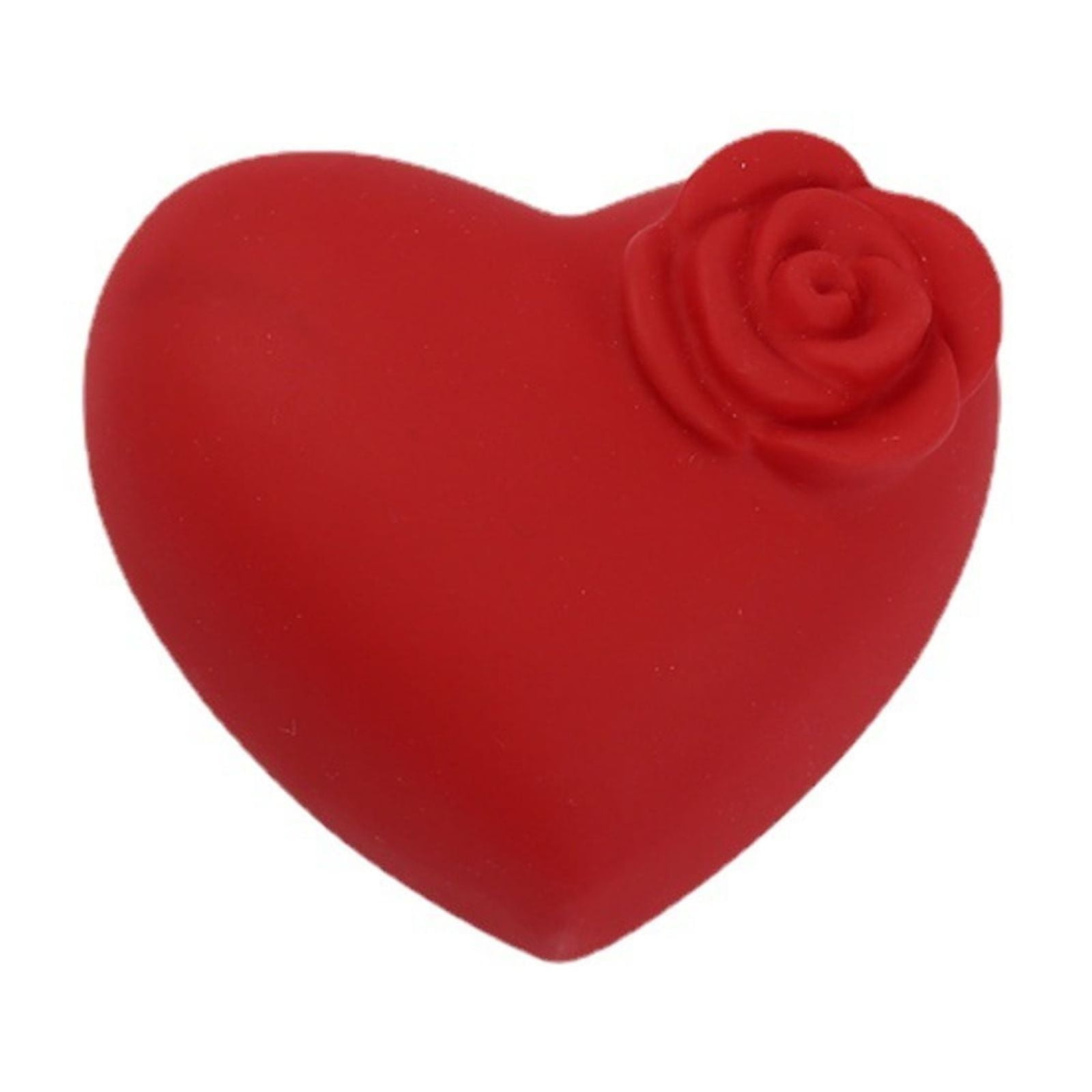 Heart Shaped Silicone Soap Mold with Rose Design Perfect for DIY Crafts, Candle Making, and Baking Projects