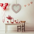 thumbnail image 1 of Heart Shaped Silk Garland - Faux Flower Valentine's Day Decor for Front Door, Wedding & Party (11.81x11.81in), 1 of 4