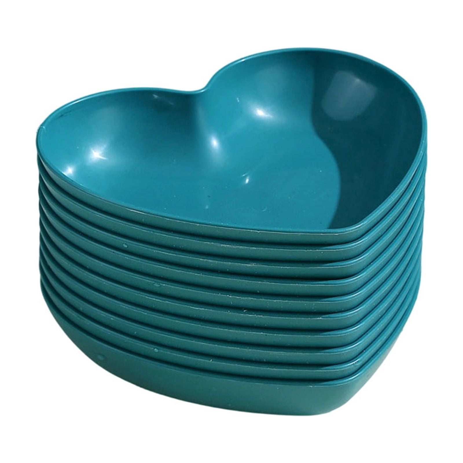 Heart Shaped Snack Plates Reusable Wheat Straw Dishes for Desserts ...