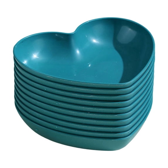Heart Shaped Snack Plates Reusable Wheat Straw Dishes for Desserts ...