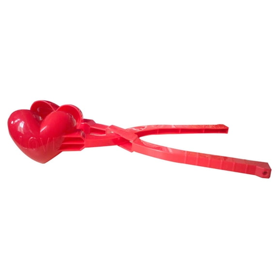 Heart Shaped Snowball Maker Mold Tool – 15 x 3.9in Plastic Sand and Snowball Clip for Outdoor Winter Fun(A)