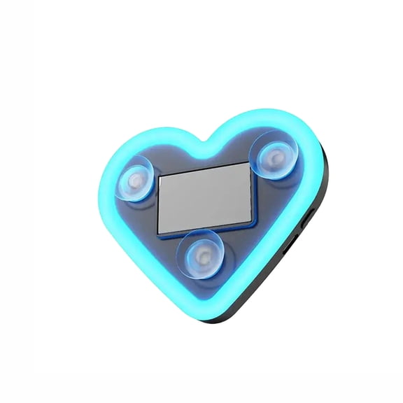 Heart-Shaped Solar-Powered Led Ambient Light With Solar Power And Neon-Style Illumination For Car Interior Decoration