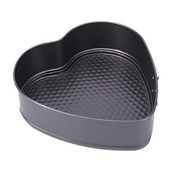 Heart-Shaped Springform Pan - Metal Clasp/Removable Bottom, for Cheesecake/Desserts, Baking Tool