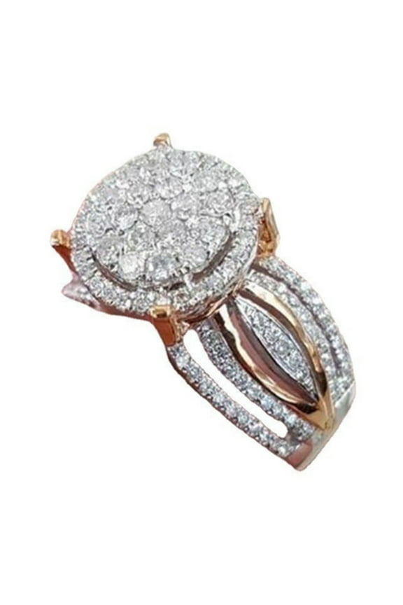 Heart-Shaped Statement Ring for Women - Elegant Electroplated Metal Jewelry - Perfect Gift for Valentine's Day, Anniversary, Birthday, Christmas - Comfortable & Non-Allergic - 1 Piece