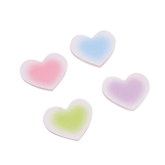 Heart Shaped Sticky Notes, Gradient Color Memo Pads with Removable Adhesive, Aesthetic Sticky Notes for Students Office Supplies, 240 Sheets Traceless Memo Notes