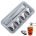 thumbnail image 1 of Heart Shaped Stnless Steel Ice Cubes Set Of 9 - Reusable Chilling Stones For Whiskey Wine Cocktls Cool Without Diluting Drinks Metal Ice Cubes For Bourbon Scotch Bar Accessories, 1 of 5