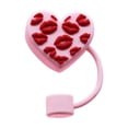 thumbnail image 1 of Heart Shaped Straw Covers Straw Toppers Drink Straw Caps Reusable Silicone Straw Tips Dust Protectors for Tumbler Cup Valentine's Day Party Favor Romantic Accessory, 1 of 5