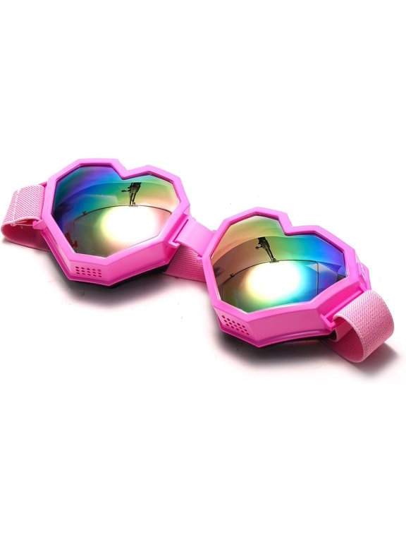 Heart Shaped Sunglasses Fashion Ski Goggles Oversize Love Glasses for Women Men Fun Eyewear Eyeglass