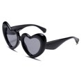 thumbnail image 1 of Heart Shaped Sunglasses: Thick Frame Fashion Sunglasses for Sun Blocking, PC Frame, Stylish Heart-Shaped Design, 1 of 5