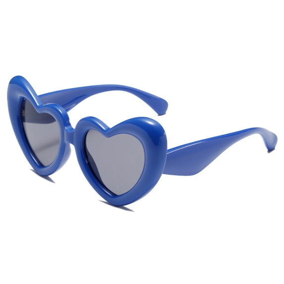 Heart Shaped Sunglasses: Thick Frame Fashion Sunglasses for Sun Blocking, PC Frame, Stylish Heart-Shaped Design