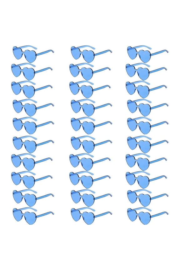 Heart Shaped Sunglasses for Women - Colorful Transparent Heart Sunglasses for Party