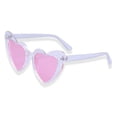 thumbnail image 1 of Heart Shaped Sunglasses for Women, Party, Bride, Babe, Squad Bachelorrete Party Eyeglassses (Clear Glam), 1 of 4