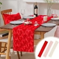 thumbnail image 1 of Heart-Shaped Table Runner - 36.61*12.99in(93x33cm) Valentine’s Day Decorative Table Flag for Dining Table, Coffee Table & TV Cabinet, Festive Home Decoration, Red, 1 of 6