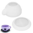 thumbnail image 1 of Heart-Shaped Tea Cup Silicone Mold, 3.6" x 1.7" Cup & 3.4" Saucer, Easy Demold and Clean, for Making Romantic Desserts and Handmade Soaps, 1 of 8