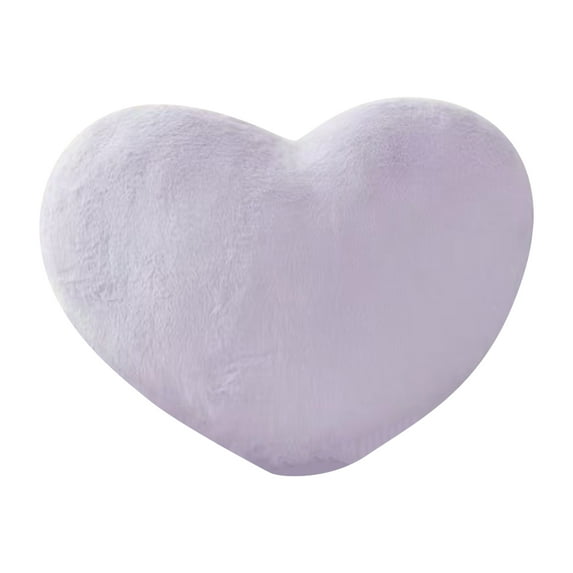Heart Shaped Throw Pillow 12 Inch Creative Love Cushion with Core Decorative Sofa Aesthetic Ornament for Valentine Anniversary Purple