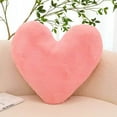 thumbnail image 1 of Heart Shaped Throw Pillow, Soft Love Heart Cushion, Cotton Stuffed, Perfect for Sofa, Car, Home Decor, Ideal Gift for Valentine’s, Christmas, or New Year, 11.8in, 1 of 9