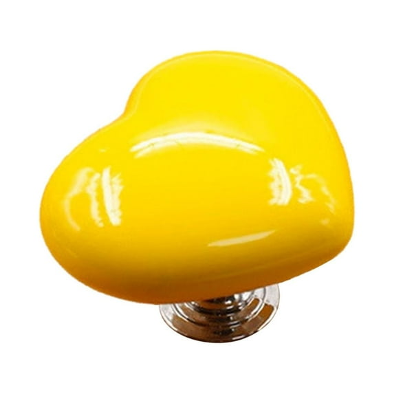 Heart Shaped Toilet Press Button Toilet Press Tool Simple Lovely Portable Toilet Flush Button Helper for Bathroom Decoration Yellow