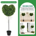 thumbnail image 1 of Heart Shaped Topiary Outdoor Valentines Day Decorations, 29" Boxwood Topiary with Bow Spring Decor, Artificial Topiary for Outdoors Potted Plants, 1 of 6
