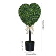 thumbnail image 1 of Heart Shaped Topiary Trees Artificial Boxwood Ball Tree with Planter Pots for Indoor Outdoor Decor, Valentine's Day Home Porch Garden Patio Decoration, Set of 2, 24 Inches Tall, 1 of 7