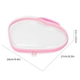 thumbnail image 1 of Heart Shaped Transparent Hand Storage Bag with Double Zipper, Small Household Items Storage Bag, Travel Toiletries Storage Bag, 1 of 5