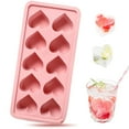 thumbnail image 1 of Heart-Shaped Tray with Lid | Flexible Easy-Release Silicone Mold for Cocktails, Drinks & Parties | 1-Pack, 1 of 4