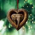 thumbnail image 1 of Heart-Shaped Tree Hole Animal Pendant - Cute Festive Hanging Decor, Animal-Shaped Heart Ornament for Home/Christmas Tree, Lightweight Resin Craft, Perfect for Holiday Season & Home Decoration, E, 1 of 7