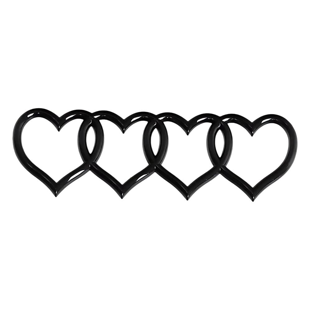 Heart-Shaped Trunk Emblem,Adhesive Badge for Audi Models,Chrome Rear ...