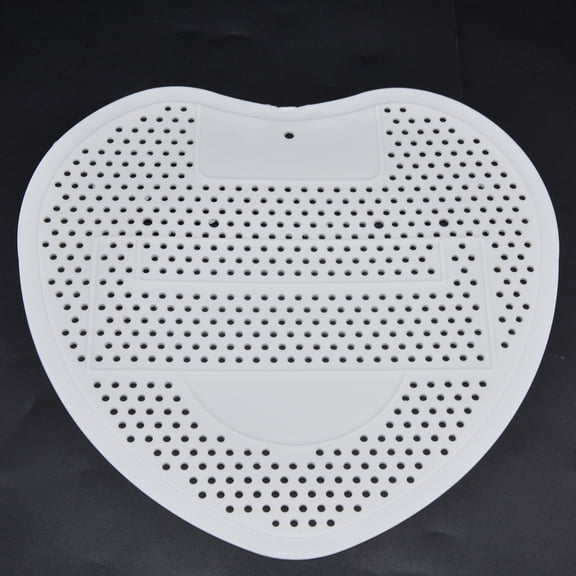 Heart-Shaped Urinal Screen Mat with Aromatherapy Deodorizer, 7.5x6.7 Inch Guard for Bathroom & Office Drain Protection