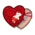thumbnail image 1 of Heart Shaped Valentine's Day Gift Box with I Love You Message, White Teddy Bear and Roses - Gift for Husband, Wife, Girlfriend, Boyfriend, 1 of 6