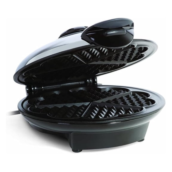 Heart Shaped Waffle Maker - 8-Inch Non-Stick Iron, Eco-Friendly, for Valentine's Day & Family Breakfasts, Adjustable Temperature Control