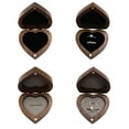 thumbnail image 1 of Heart Shaped Walnut Wood Ring Box Jewelry Chest Organizer Earrings Wooden Presentation Box Case for Proposal Engagement Wedding Ceremony Birthday Gift(All In Suit), 1 of 6
