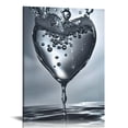 thumbnail image 1 of Heart Shaped Water Drop Poster Decorative Painting Canvas Bathroom Kitchen Decorative Painting HD Picture Printing Oil Painting Art Gift &nbsp;12*16in/16*20in, 1 of 5