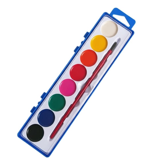 Heart Shaped Watercolor Paint Set with Brush for Kids & Adults, 8/12/16 Color Washable Mini Paint Kits for Valentines Day Party Favors, School Classroom Art Supplies