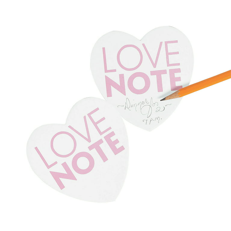 Heart Shaped Wedding Sticky Notes - Stationery - 12 Pieces