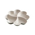 thumbnail image 1 of Heart-Shaped Wheat Straw Snack Tray, 6-Compartment Multi-Use Serving Platter for Dried Fruits Nuts Candies and Party Snacks, Beige Color, 1 of 6