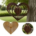 thumbnail image 1 of Heart-Shaped Wind Spinner Outdoor Decor - Durable Metal Garden Art with Spinning Design, Romantic Yard Ornament for Mom, Aunt - Ideal Mother's Day & Birthday Gift (Brown), 1 of 6