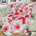 Heart Shaped Winter Blanket Winter Flannel Blanket Valentine's Day Cute