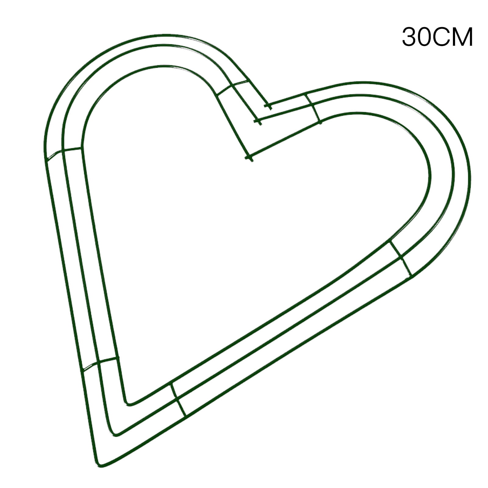 Bememo 3 Pack Heart Shaped Wire Wreath Frame Green Flower Metal Wire Rings  for Valentine's Day Holidays Wedding Floral Arrangements Garden Home Party  Decorations (16 Inch)