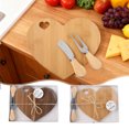 thumbnail image 1 of Heart Shaped Wood Cutting Board Set - 9.45*7.1" Cutting Boards for Kitchen, Cutting Boards with Knife & Fork, Decorative Board, Ideal for Home & Romantic Dining Gifts, 1 of 9