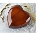 thumbnail image 1 of Heart Shaped Wooden Cremation Urns for Human Ashes, Memorial Urn Box, Wood Keepsake for Burial/Funeral Ashes, Hand Painted Biodegradable Urns Casket for Pet Ashes, Brown Glossy, 4"x4"x2", 1 of 1