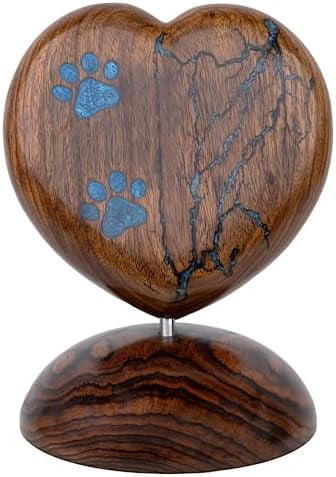 Heart Shaped Wooden Urns for Pet, Cat and Dogs Ash Container for ...