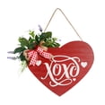 thumbnail image 1 of Heart Shaped Wooden Wall Plaque Elegant Valentines Day Hanging Sign Decorative Door Ornament For Window Display And Home Decorations, 1 of 8