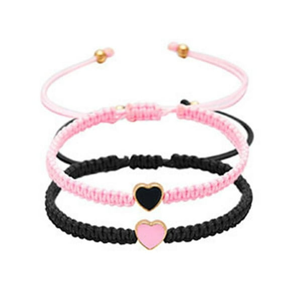 Heart Shaped Woven Bracelet Valentine Day Gift Adjustable A3 Lot Bracelet K9C6