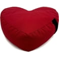 thumbnail image 1 of Heart Shaped Zafu Meditation Pillow for Yoga - Organic Buckwheat Filled Heart Pillow - Zen Kneeling Prayer Pad for Sitting on Floor, Yoga Cushion - 14"X16", Red, 1 of 6