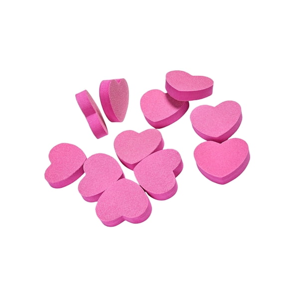 Heart Shapeds Nails Care Tools Soft Sponges Surfaces NonDamaging Buffing for Fragile Nails Use 50 per Pack
