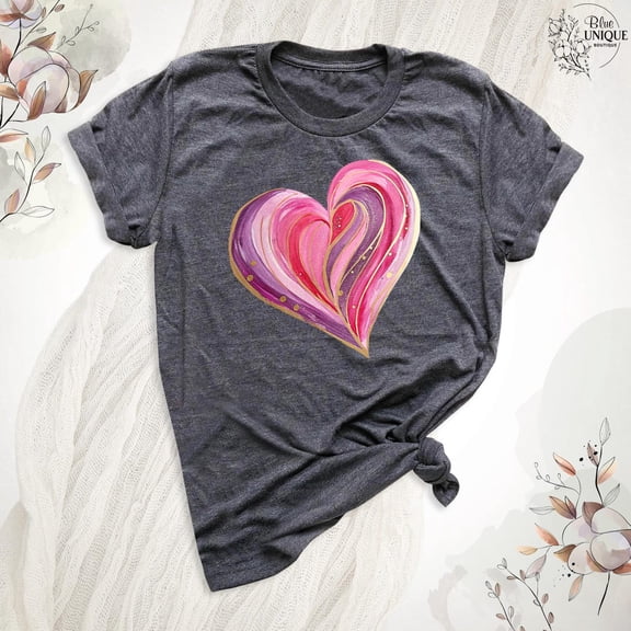 Heart Shirt Heart Outfit, Heart T-Shirt, Mom Heart Shirt, Teacher Heart Shirt, Wife Heart Shirt, Mama Heart Shirt, Birthday Tee, Full Size S-5XL