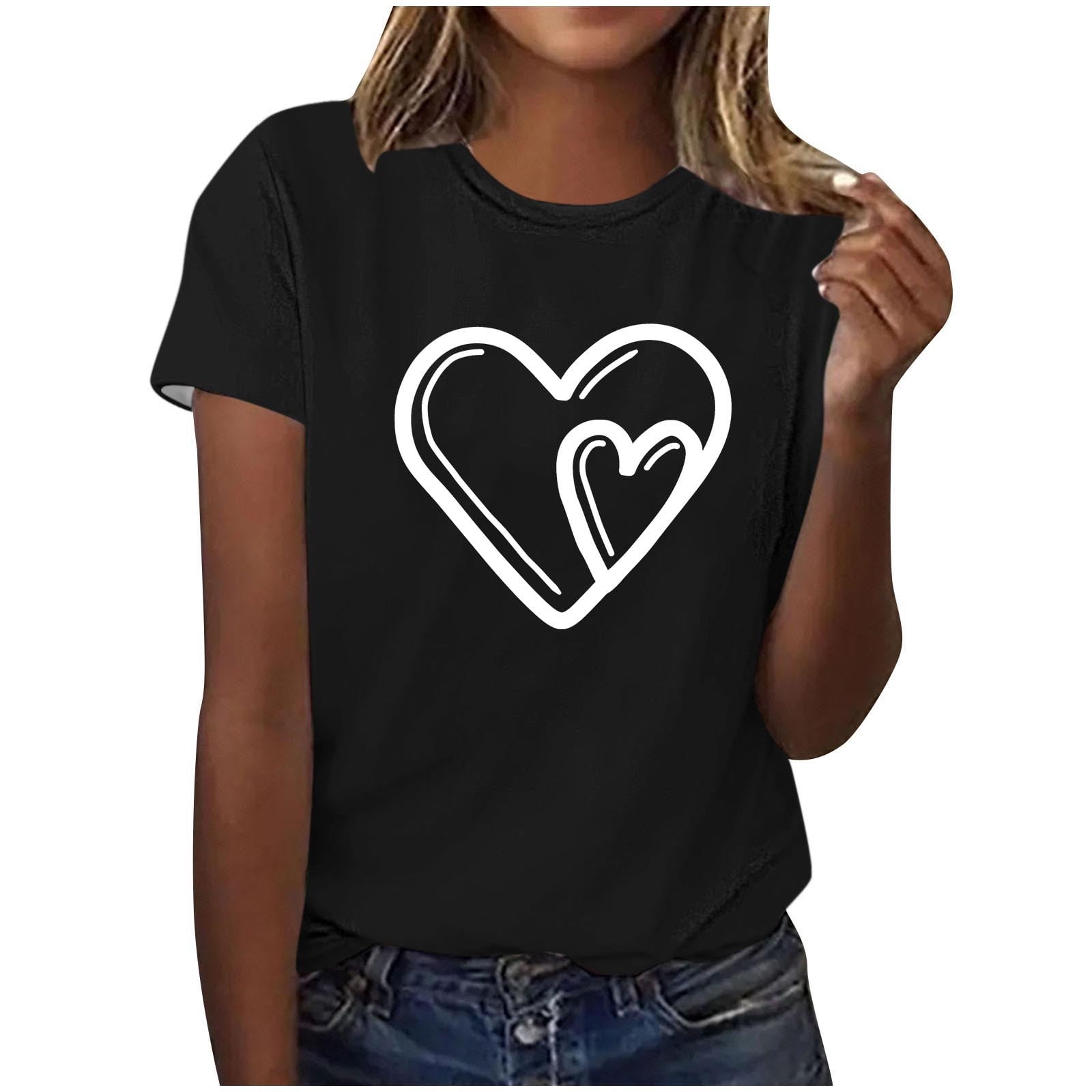 Regular wear tee for women Heart Shape Baloon Printed main image 0