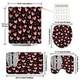 thumbnail image 1 of Heart Shower Curtain Set, Waterproof Bathroom Mat, Romantic Valentine's Day Decor, Four-Piece Home Gift for Couples, Durable and Easy to Clean, 1 of 9